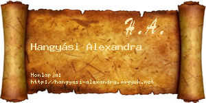 Hangyási Alexandra névjegykártya